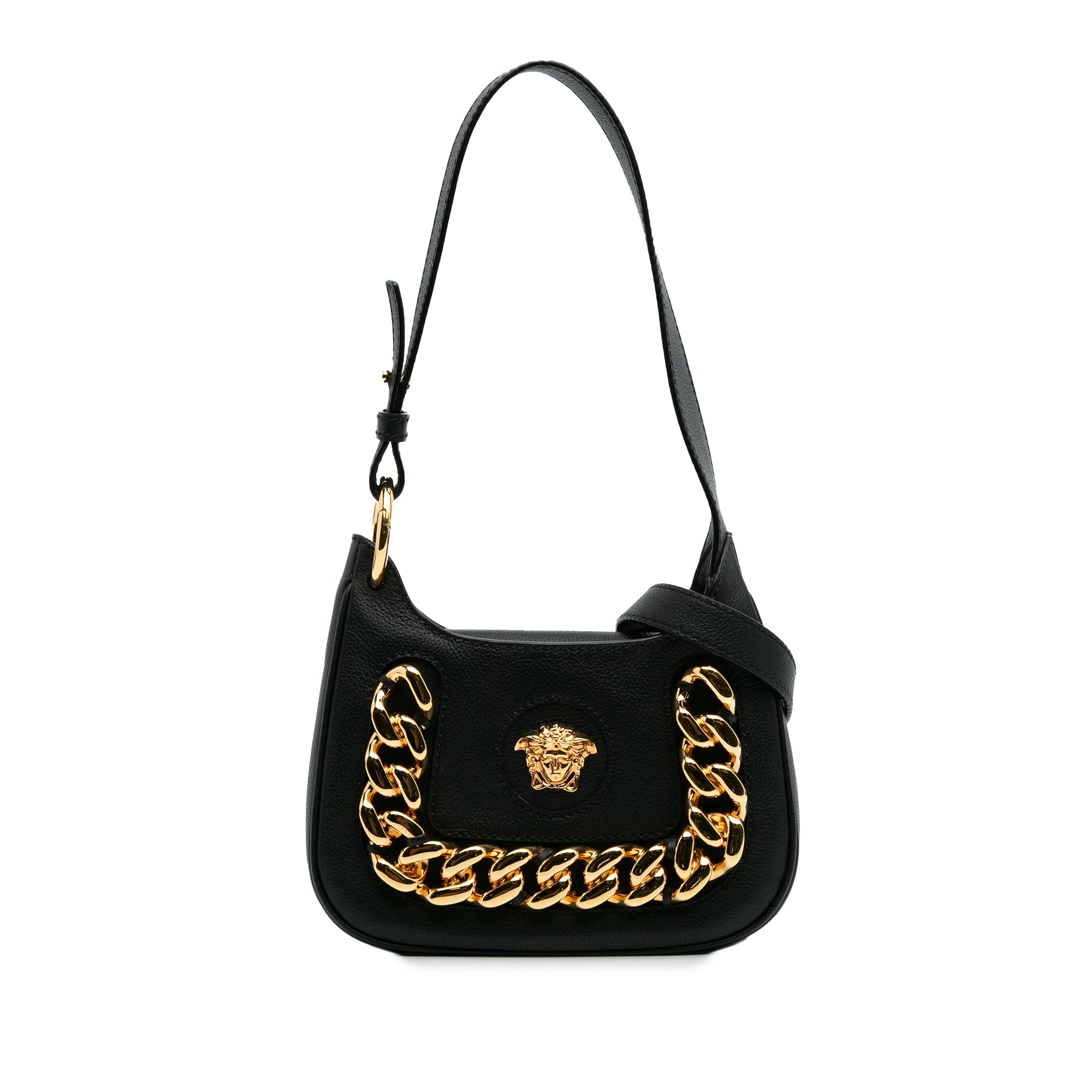 Small Leather La Medusa Chain Hobo