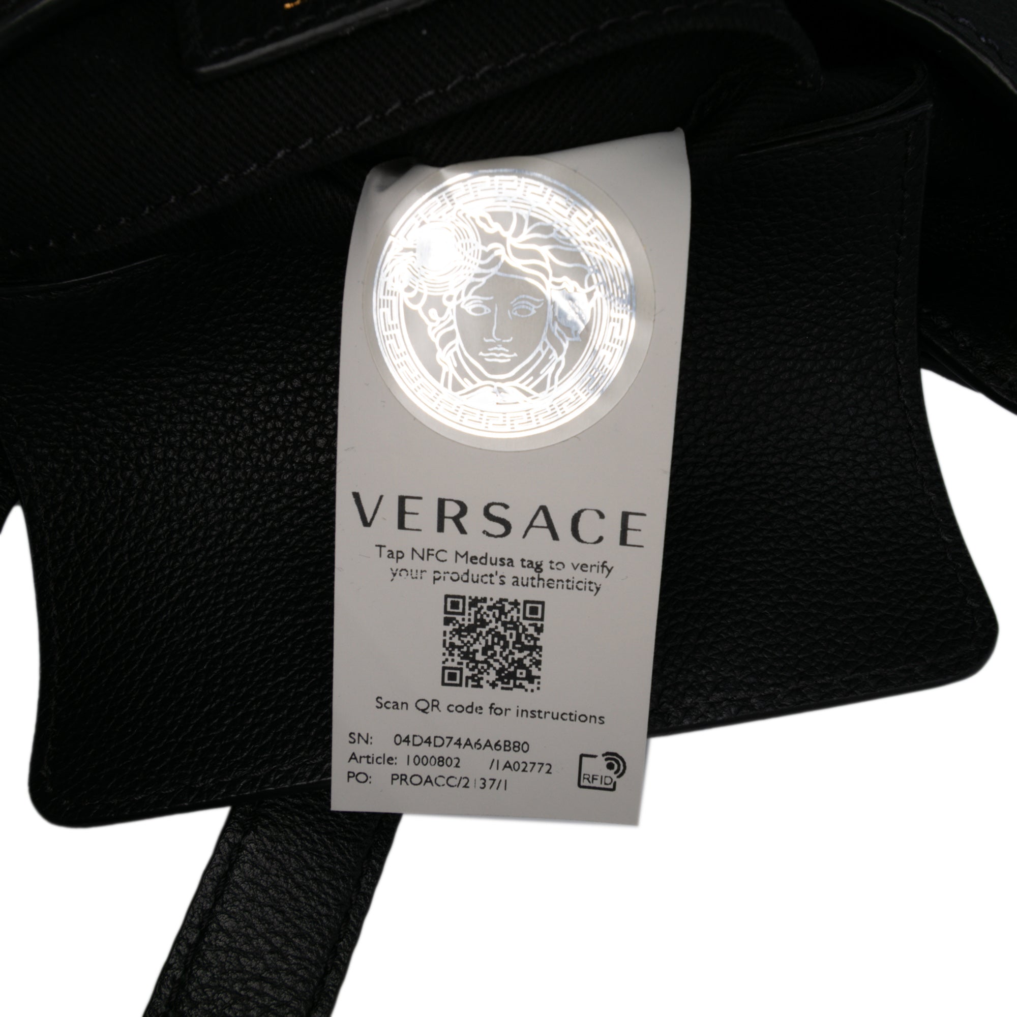 Small Leather La Medusa Chain Hobo