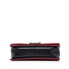 Medium Bicolor Lambskin Boy Flap