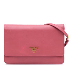 Saffiano Wallet on Strap
