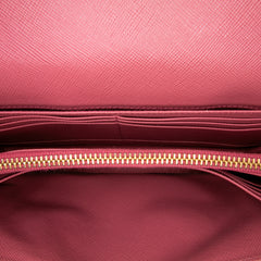 Saffiano Wallet on Strap