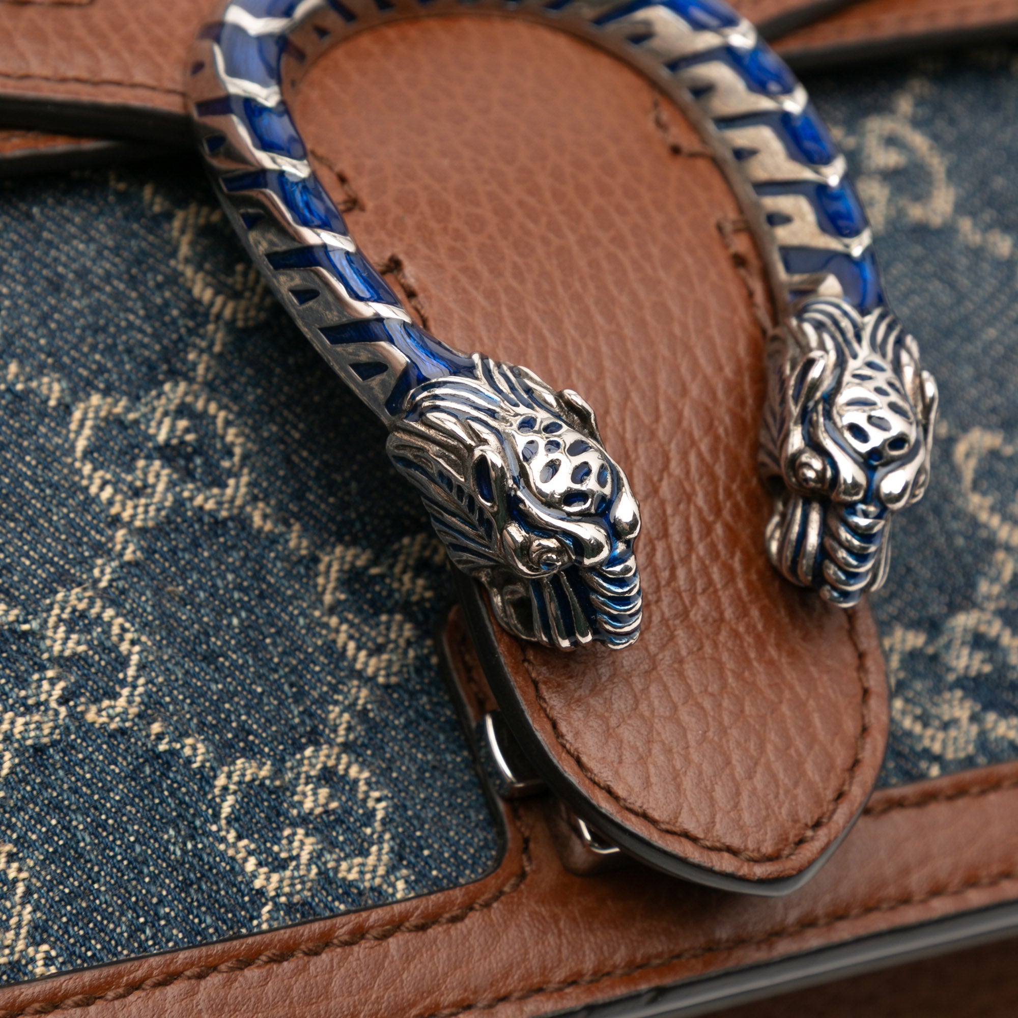 Small GG Denim Dionysus Shoulder Bag