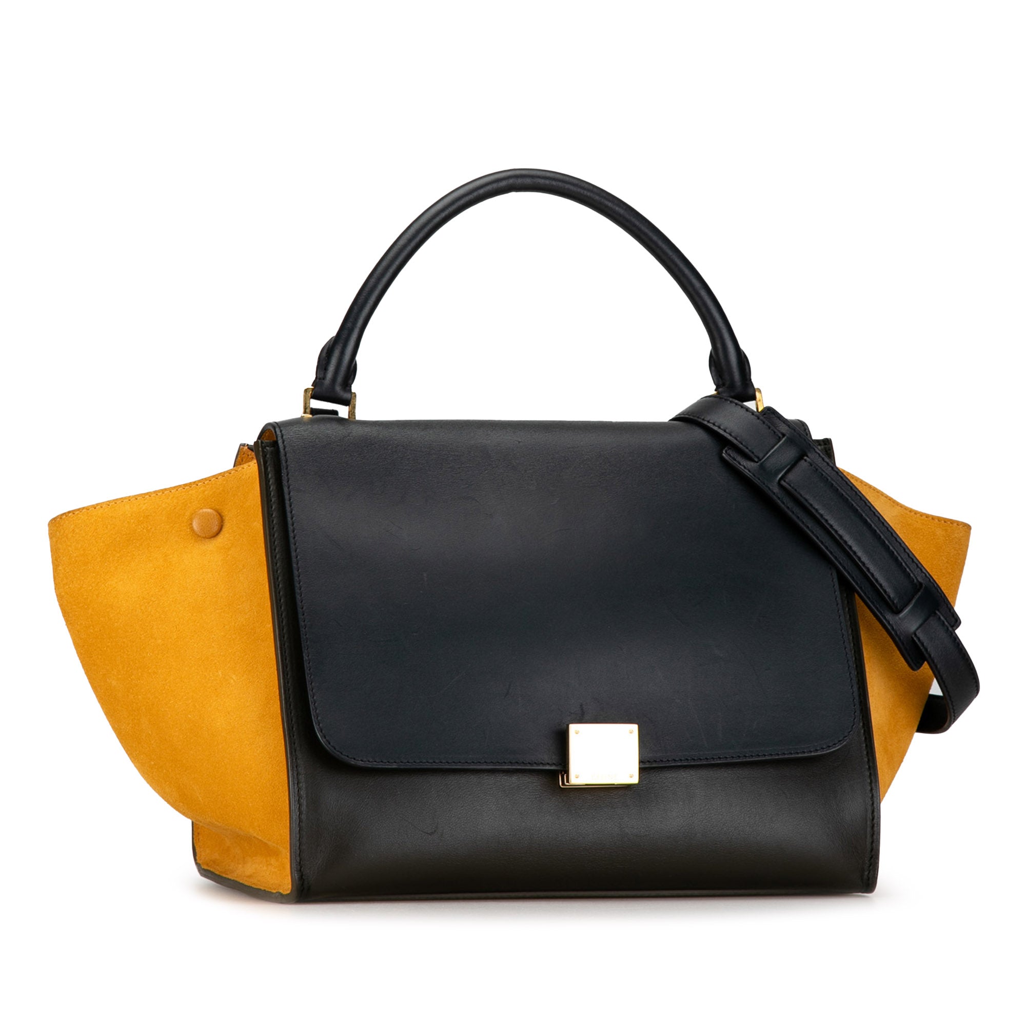 Medium Tricolor Trapeze Satchel_1