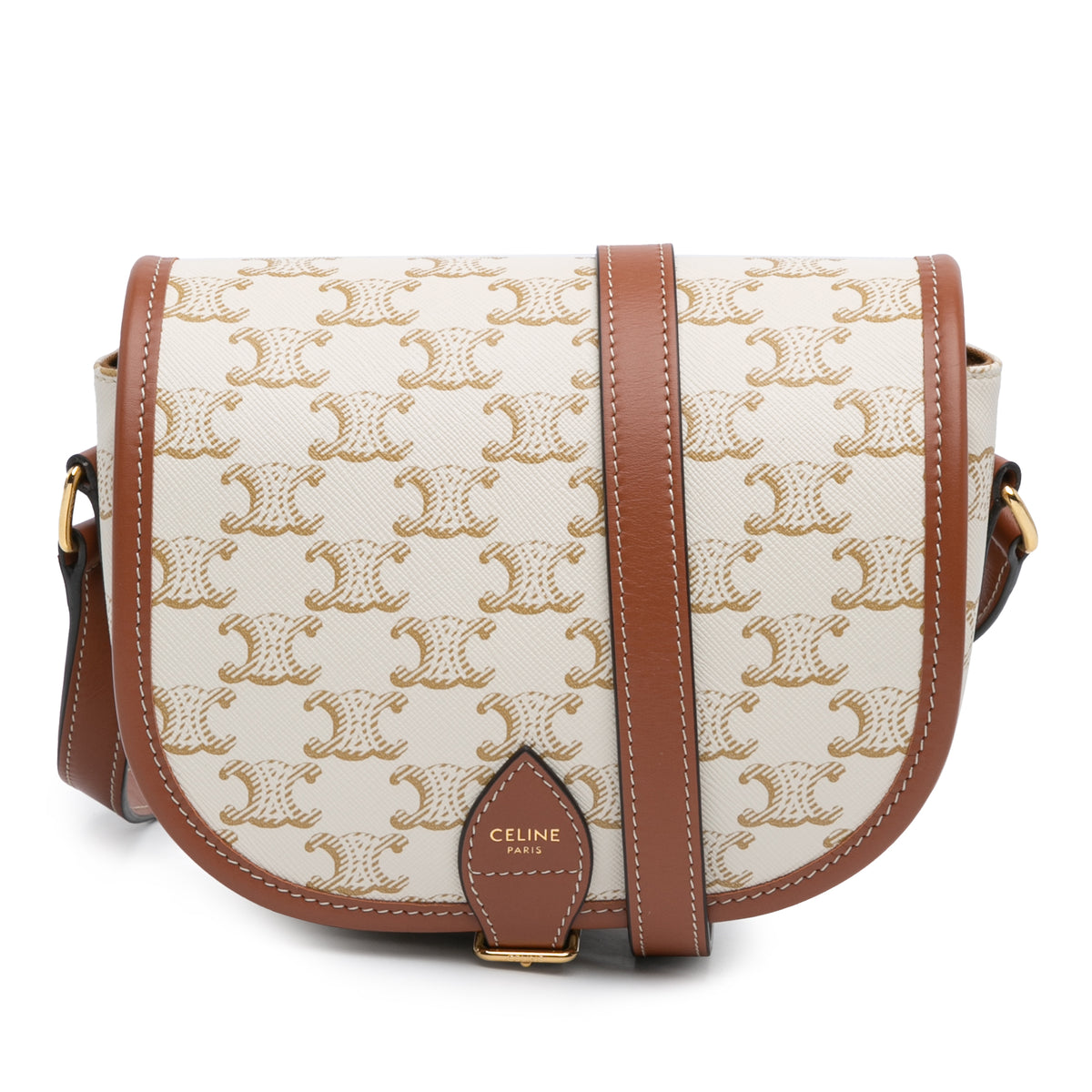 Medium Triomphe Coated Canvas Folco Crossbody