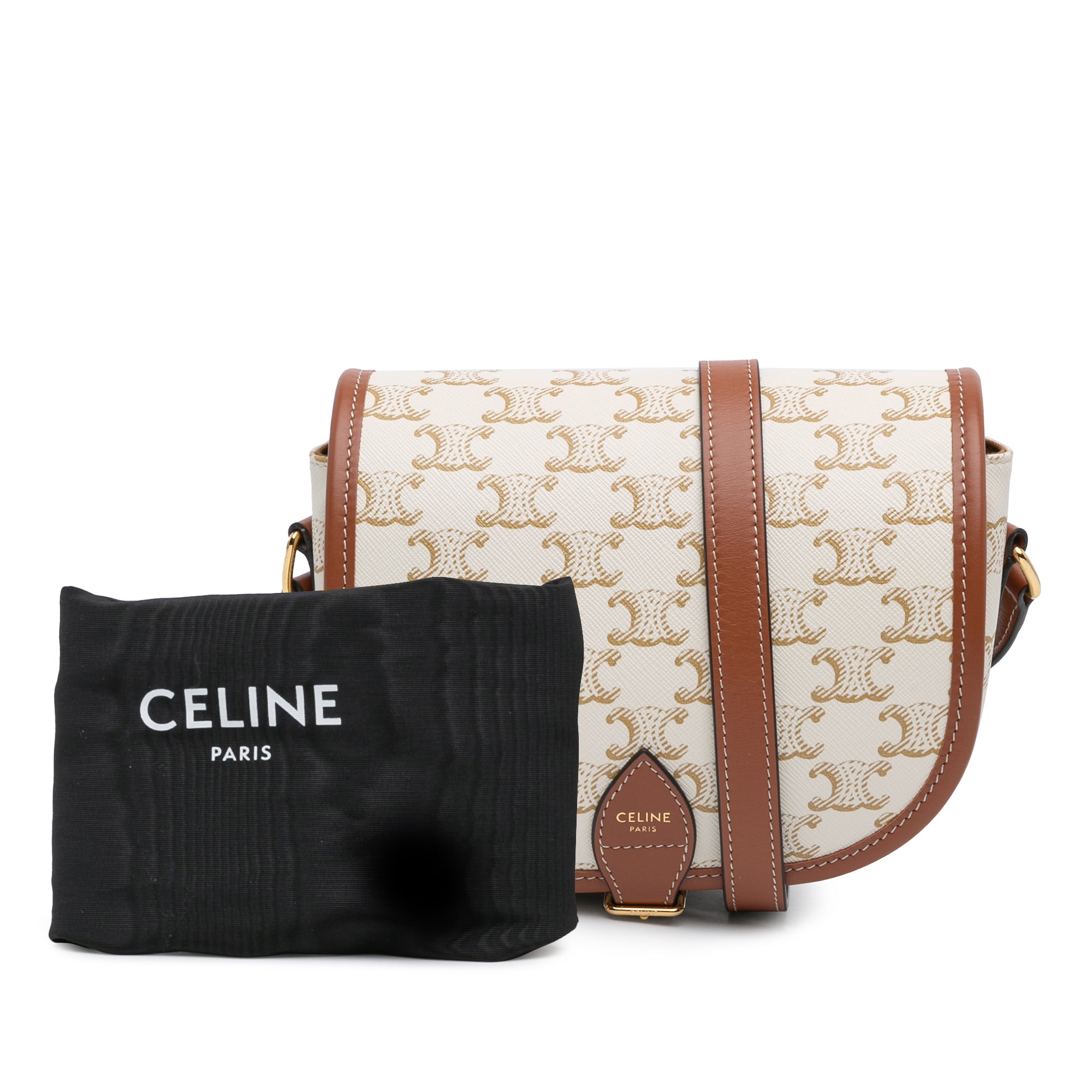 Medium Triomphe Coated Canvas Folco Crossbody