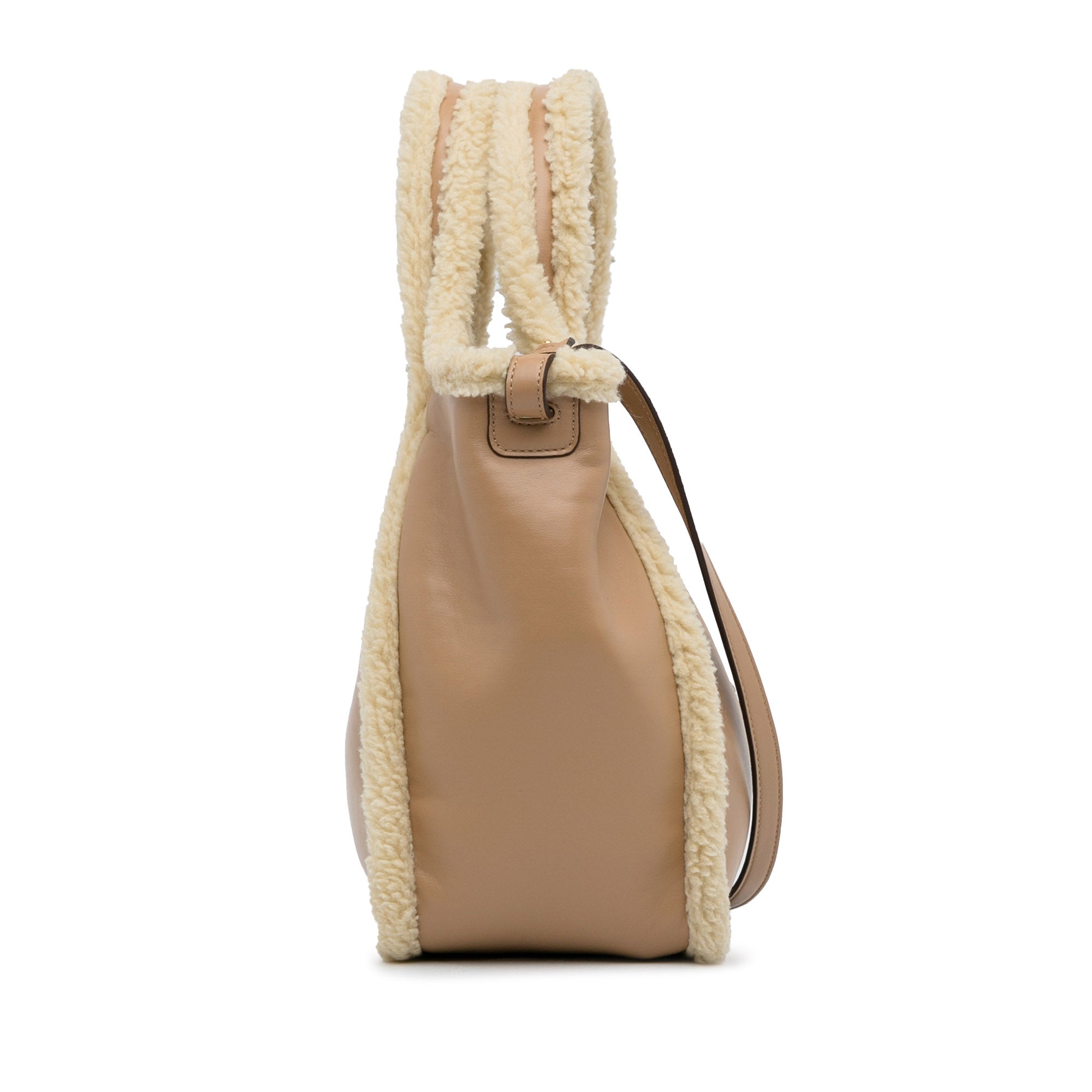 Shearling Trimmed Stella Logo Satchel_2