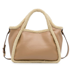 Shearling Trimmed Stella Logo Satchel_3