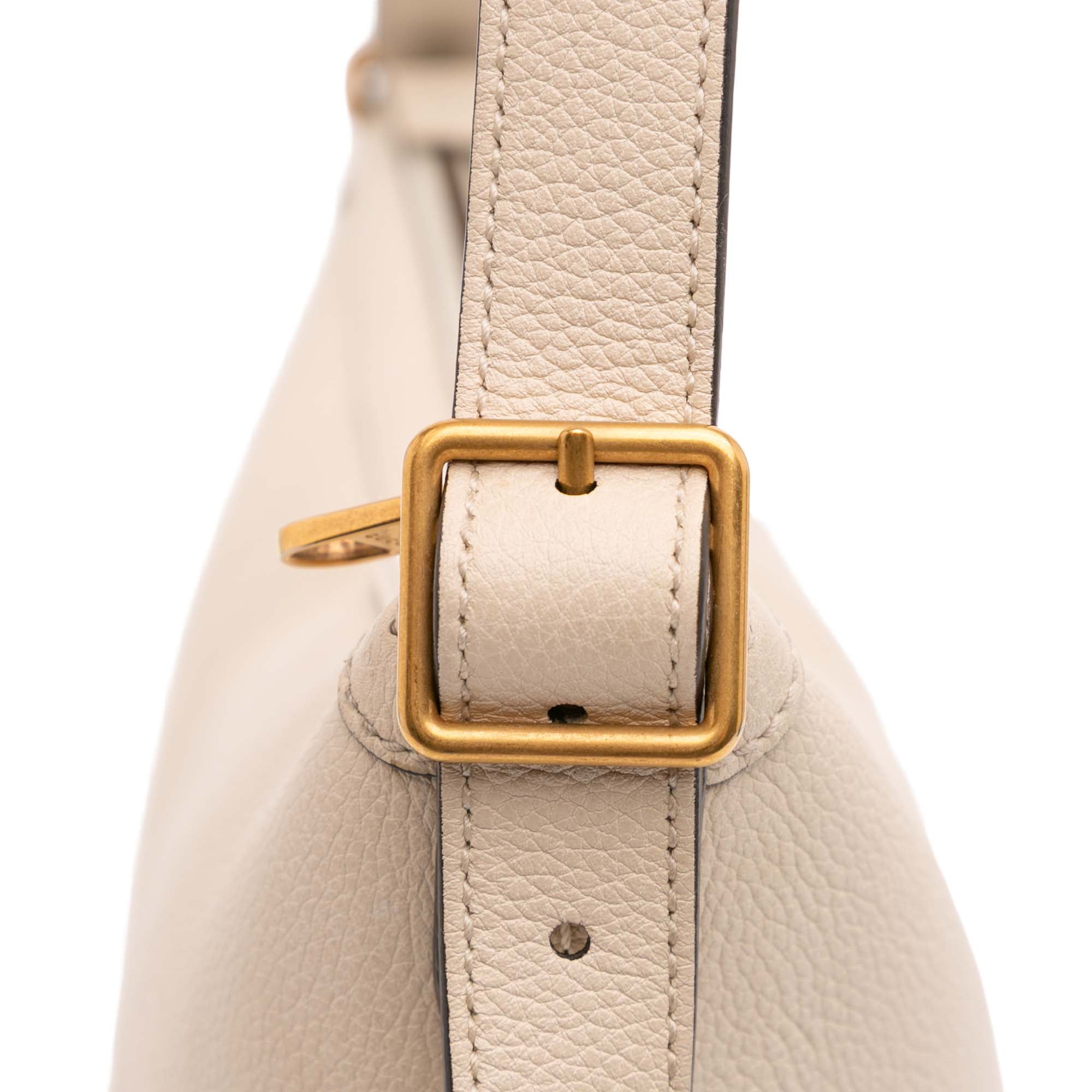 Leather Logo Half Moon Crossbody
