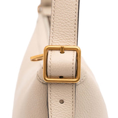 Leather Logo Half Moon Crossbody