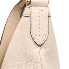 Leather Logo Half Moon Crossbody