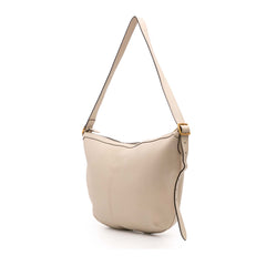 Leather Logo Half Moon Crossbody
