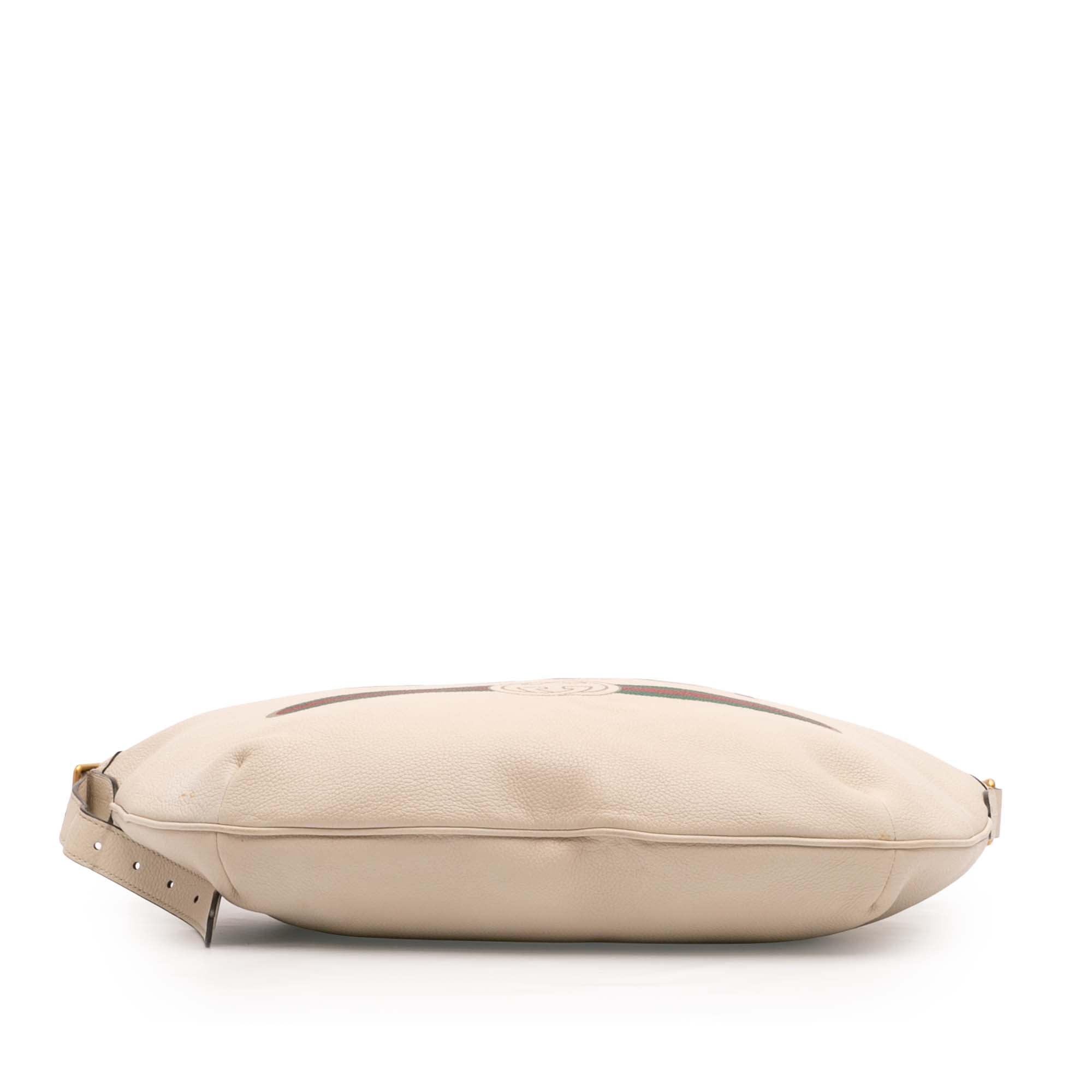 Leather Logo Half Moon Crossbody