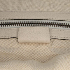 Leather Logo Half Moon Crossbody