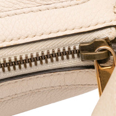 Leather Logo Half Moon Crossbody