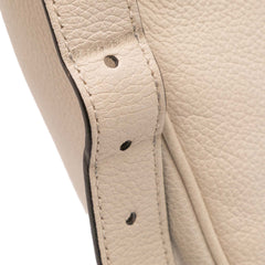 Leather Logo Half Moon Crossbody