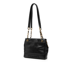 Caviar Logo Chain Shoulder Bag