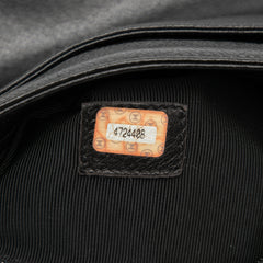 Caviar Logo Chain Shoulder Bag