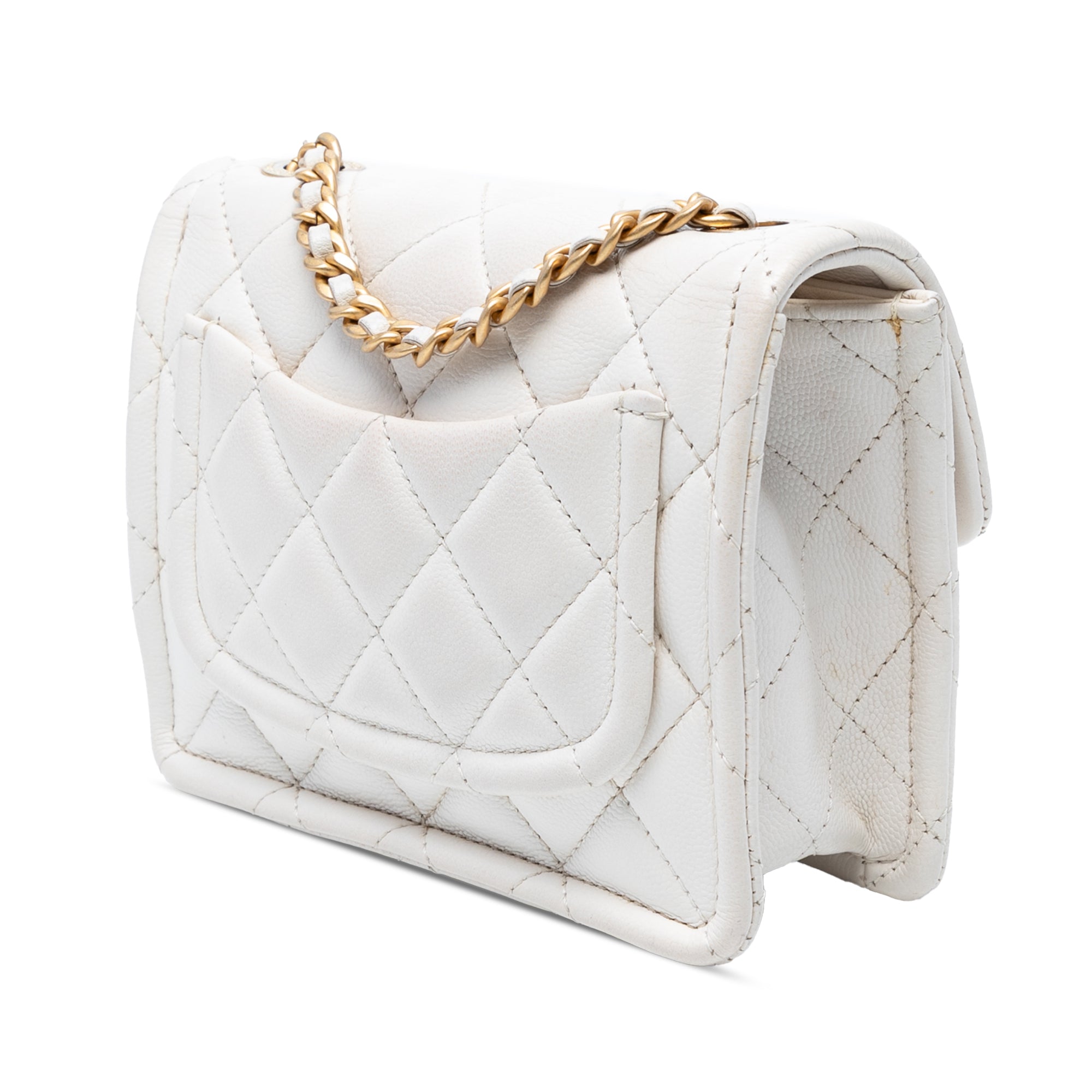 Mini Quilted Caviar Sweet Classic Flap