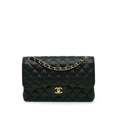 Jumbo Classic Caviar Double Flap