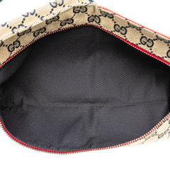 GG Canvas Web Double Pocket Belt Bag