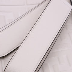 Large Zucca Embossed Leather Baguette Satchel