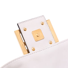 Large Zucca Embossed Leather Baguette Satchel