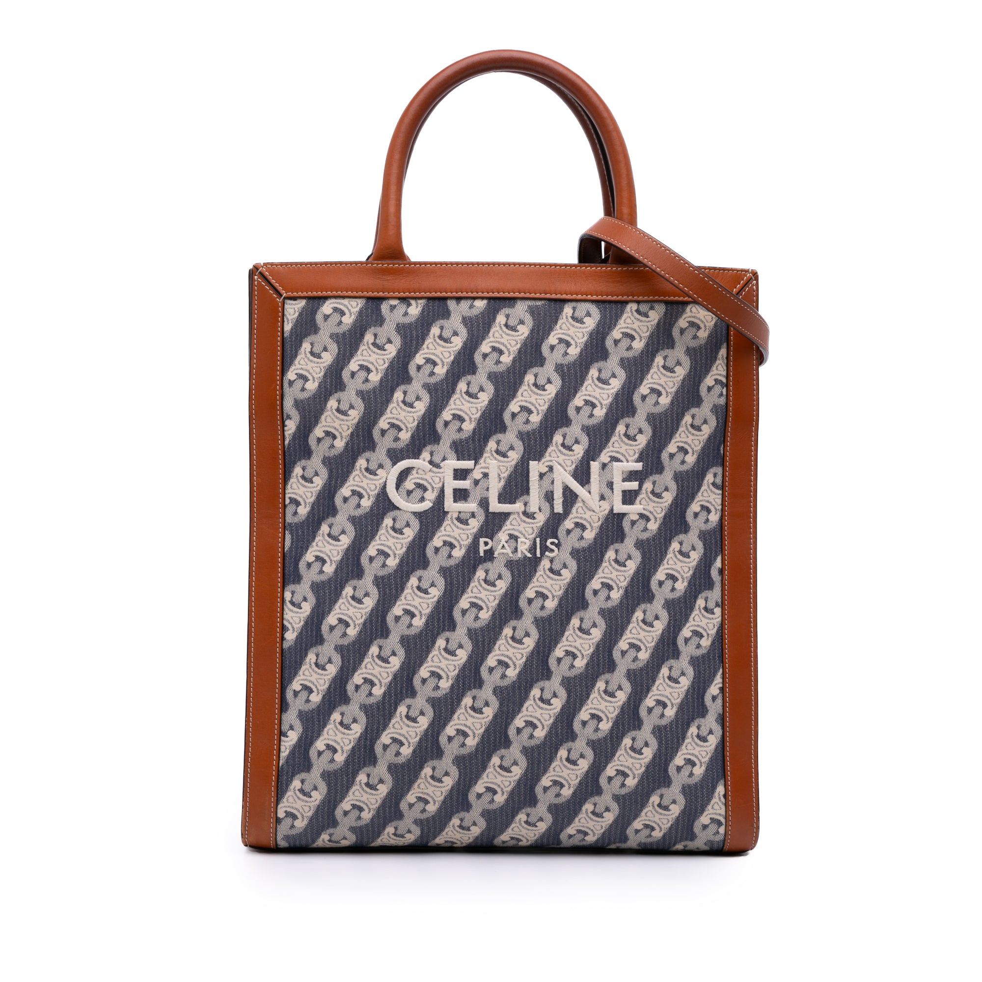 Small Triomphe Canvas Maillon Vertical Cabas Satchel