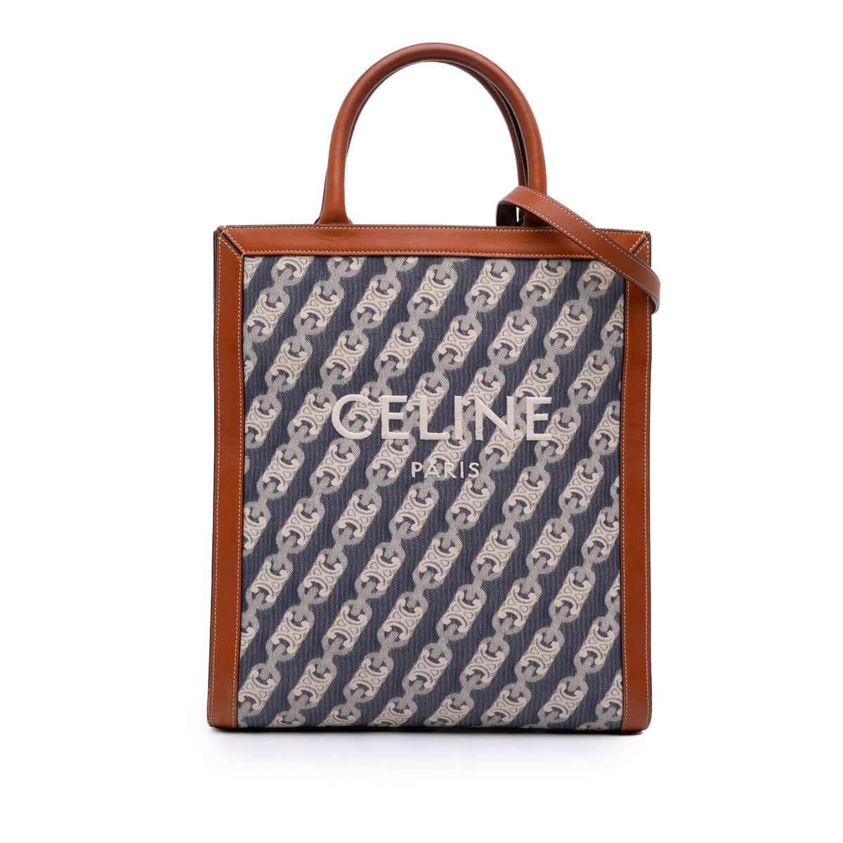 Small Triomphe Canvas Maillon Vertical Cabas Satchel