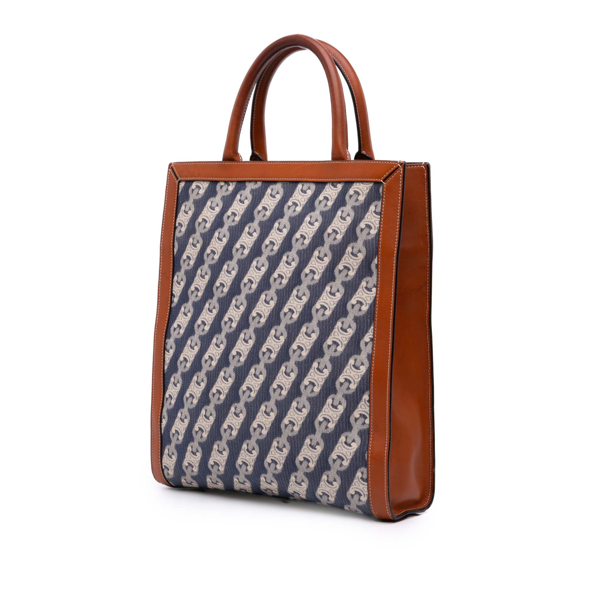 Small Triomphe Canvas Maillon Vertical Cabas Satchel