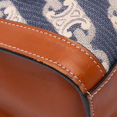 Small Triomphe Canvas Maillon Vertical Cabas Satchel