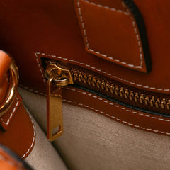 Small Triomphe Canvas Maillon Vertical Cabas Satchel