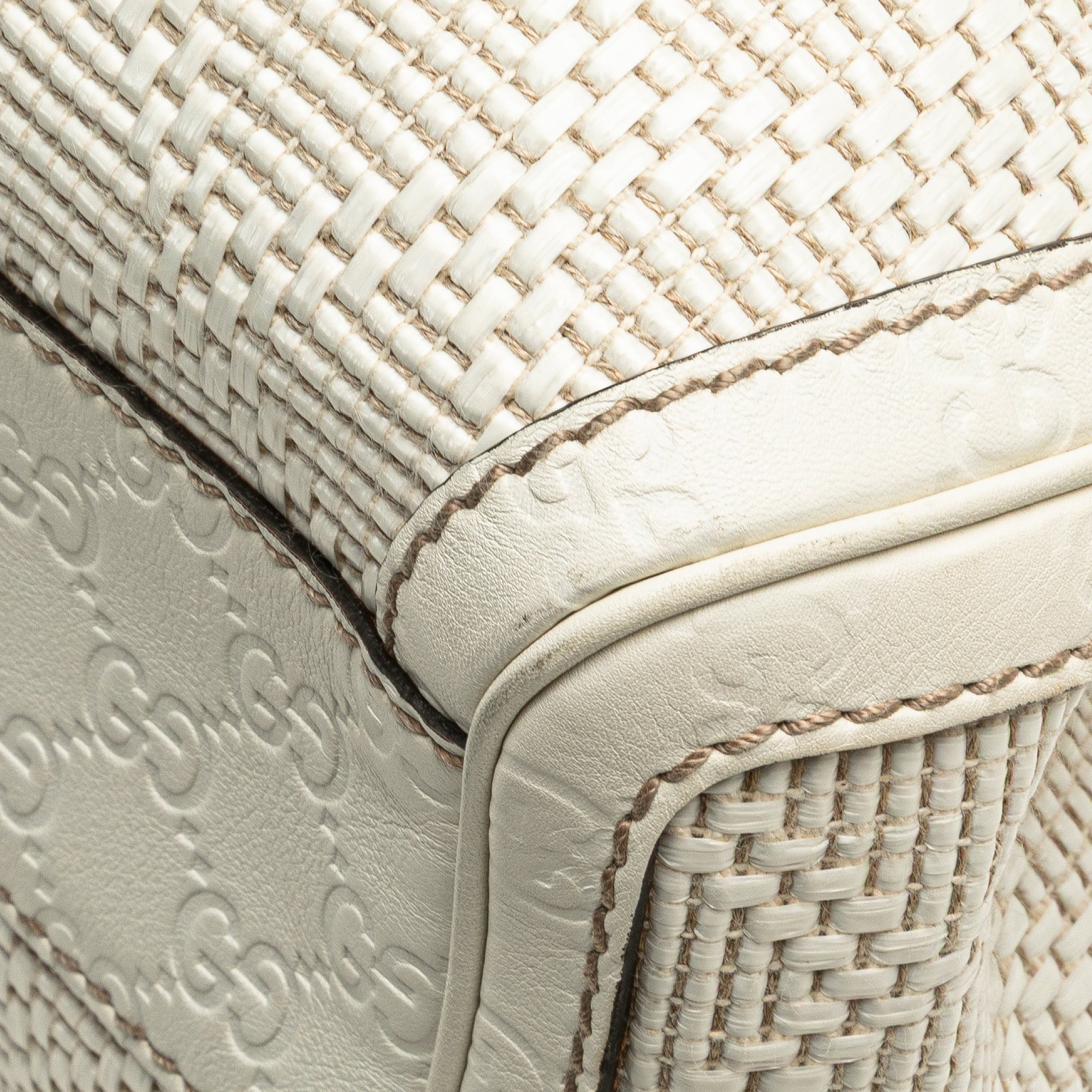 Medium Diamante Raffia Sukey Tote