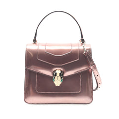 Patent Serpenti Forever Top Handle Satchel