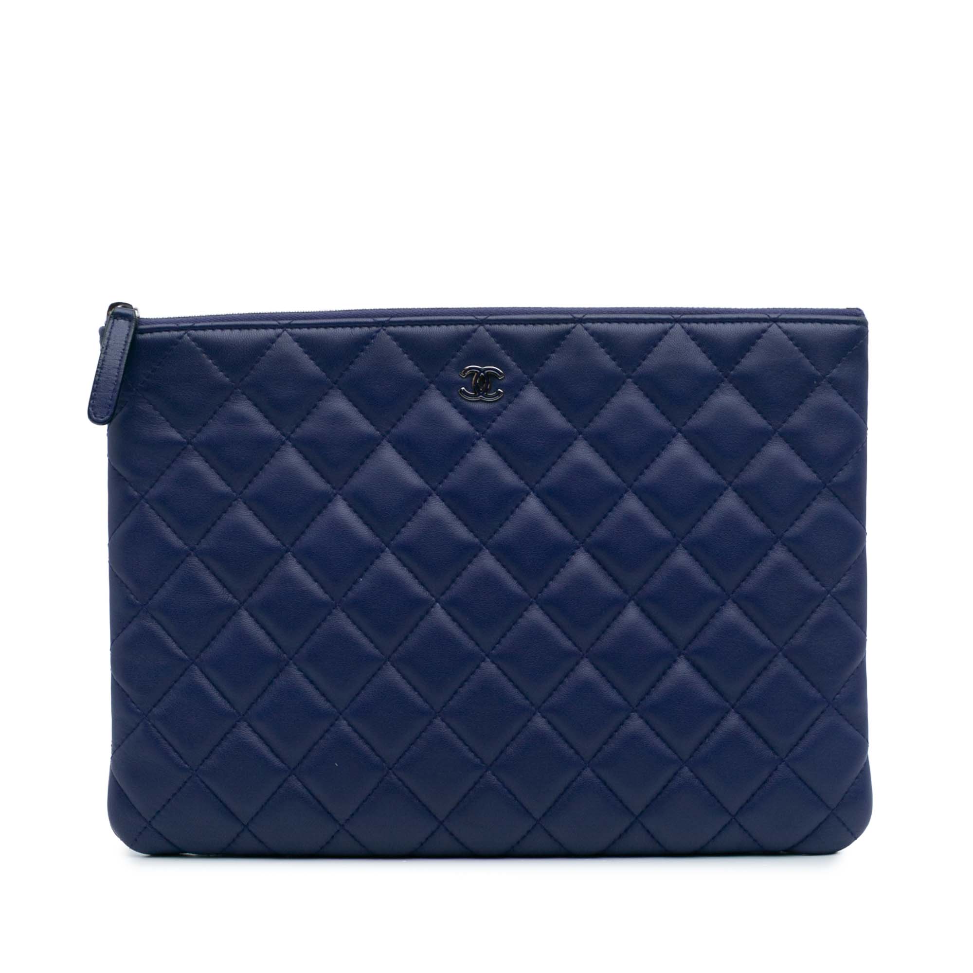 Medium Quilted Lambskin O Case Clutch