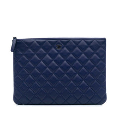 Medium Quilted Lambskin O Case Clutch
