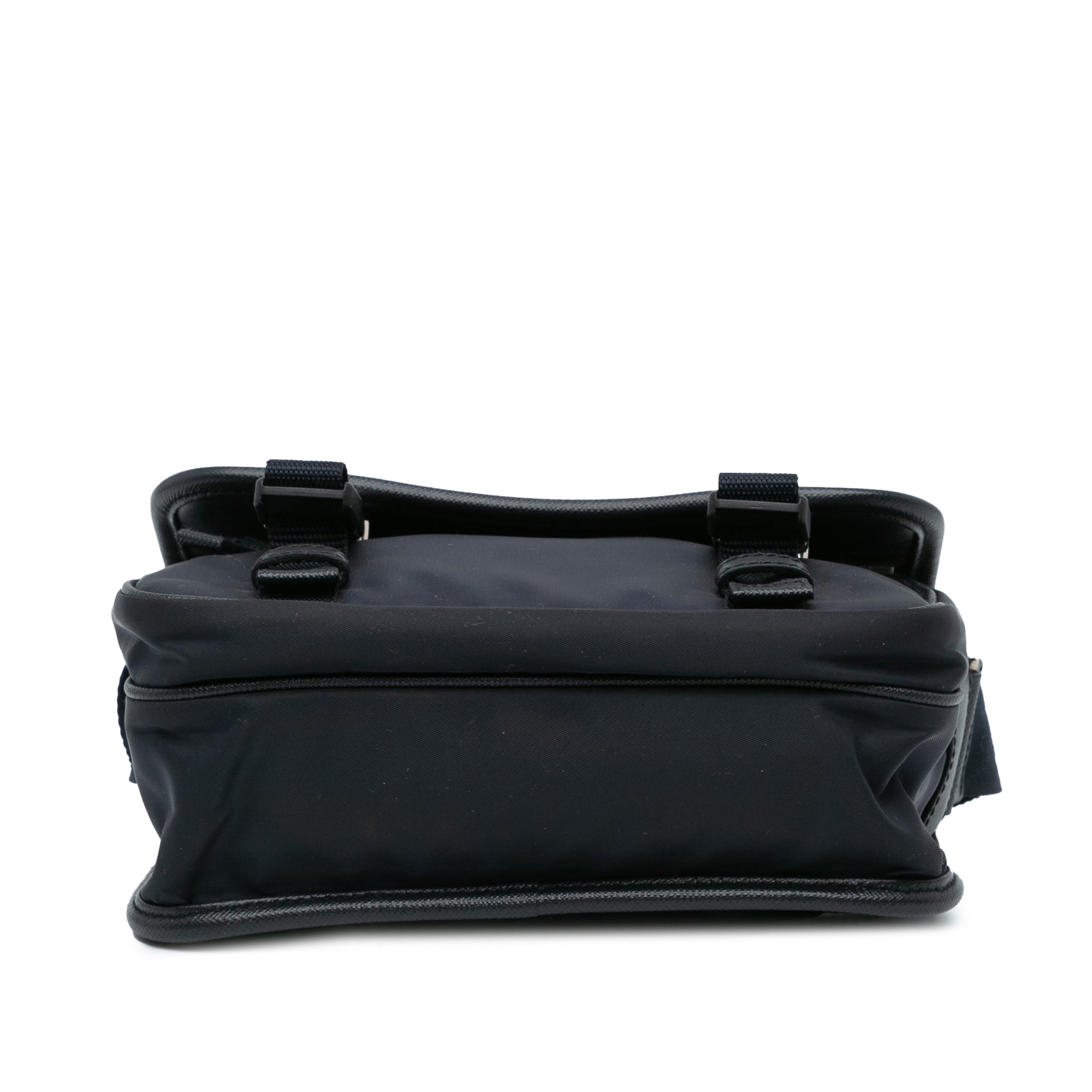 Saffiano Trimmed Double Buckle Messenger Bag