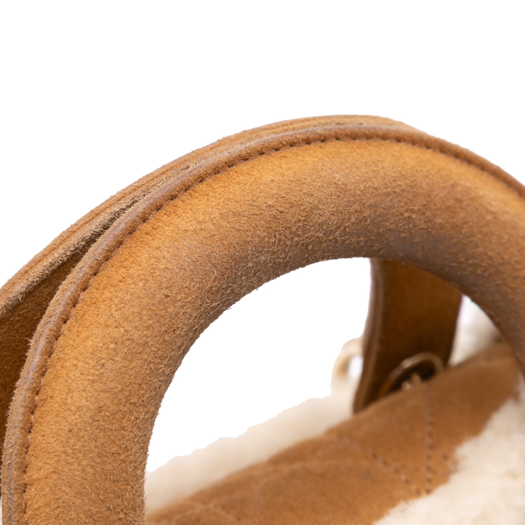 Mini Suede Cannage with Shearling Trim Lady Dior