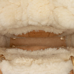 Mini Suede Cannage with Shearling Trim Lady Dior