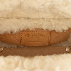Mini Suede Cannage with Shearling Trim Lady Dior