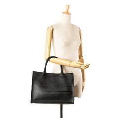Medium Embossed Leather Book Tote