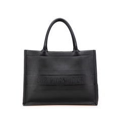 Medium Embossed Leather Book Tote