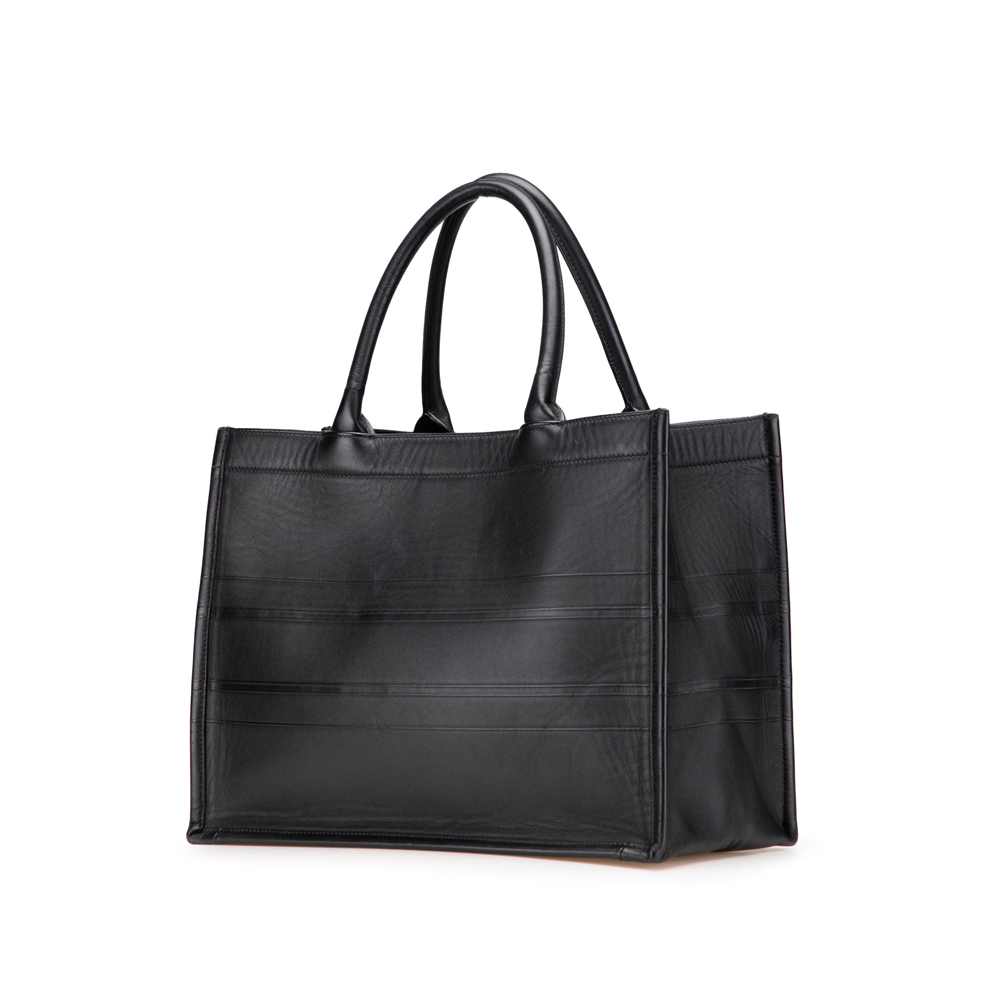 Medium Embossed Leather Book Tote