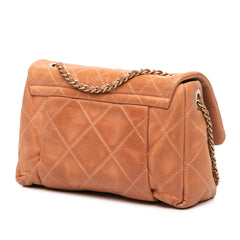 Small Aged Calfskin Chic Quilt Flap