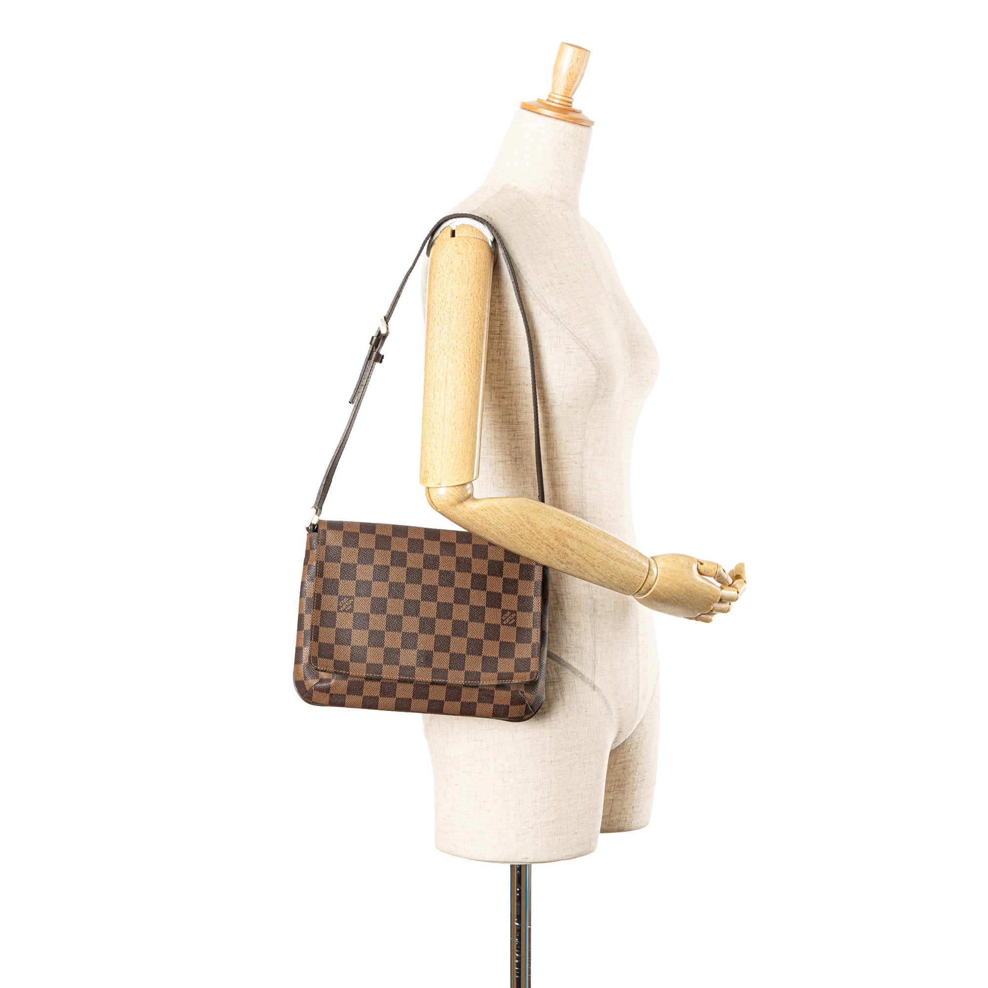 Damier Ebene Musette Tango Short Strap