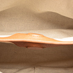 Small Calfskin Bamboo Shopper Satchel