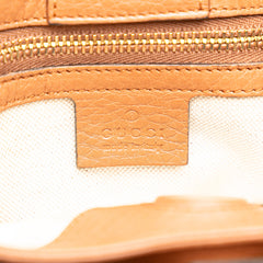Small Calfskin Bamboo Shopper Satchel