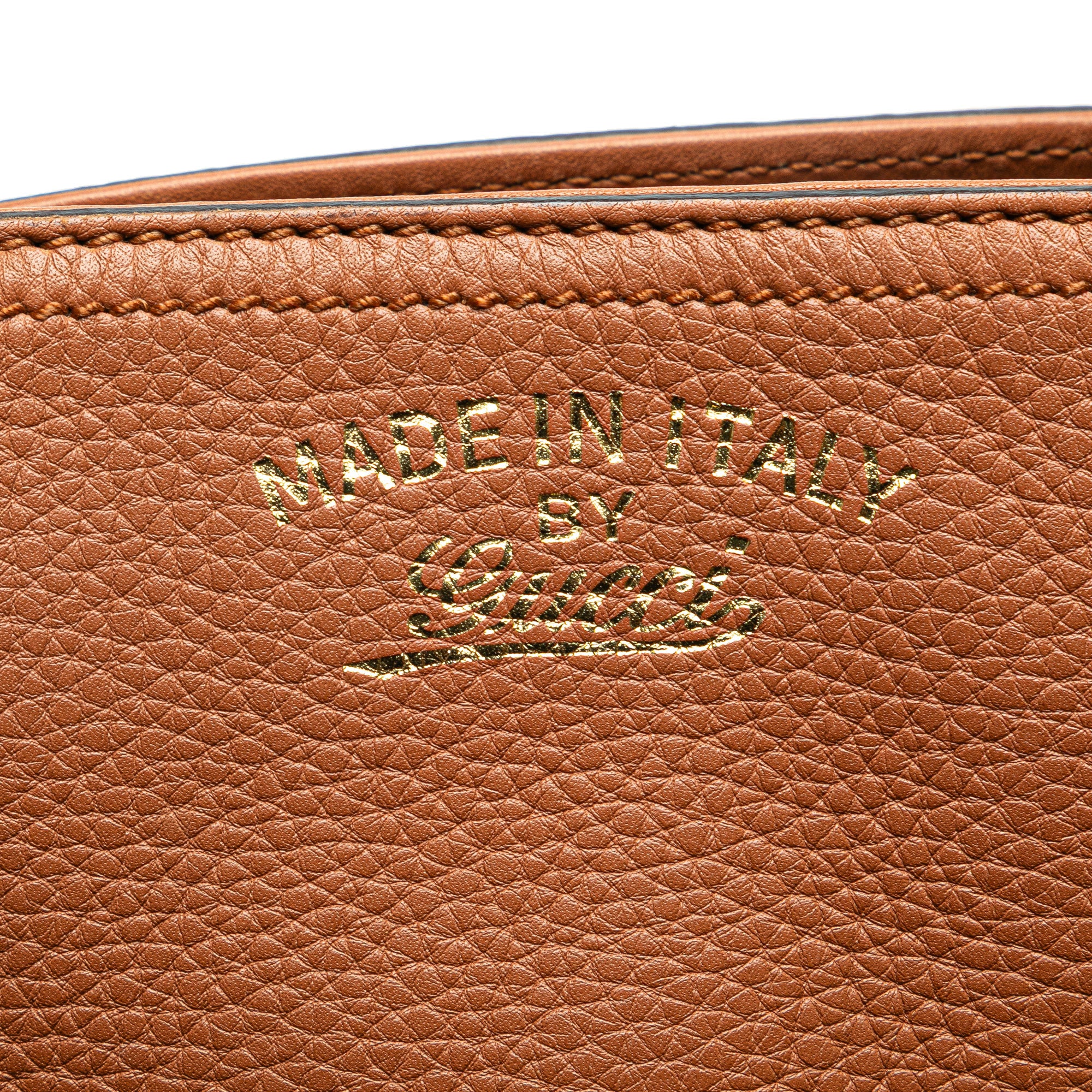 Small Calfskin Bamboo Shopper Satchel