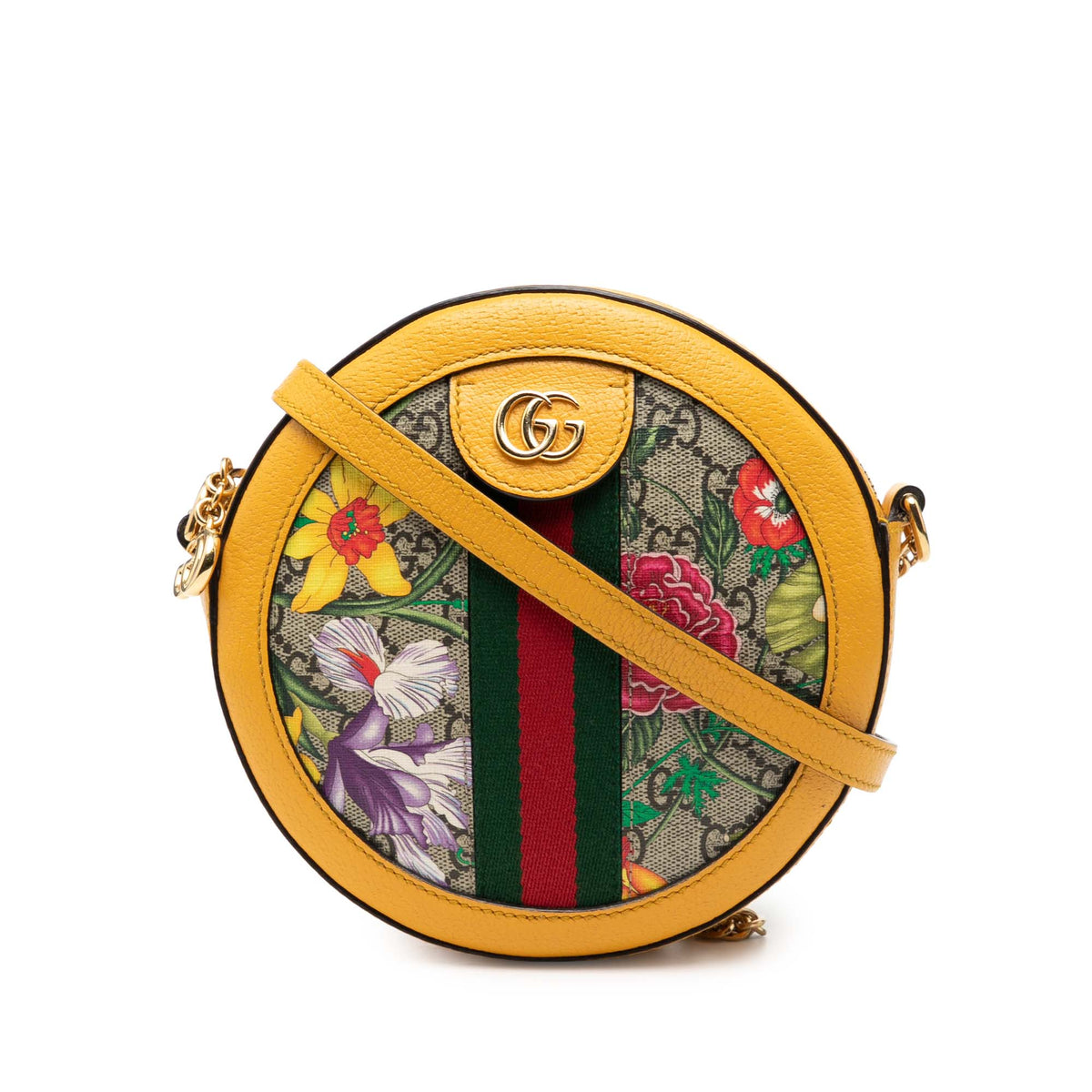 Mini GG Supreme Flora Ophidia Round Crossbody