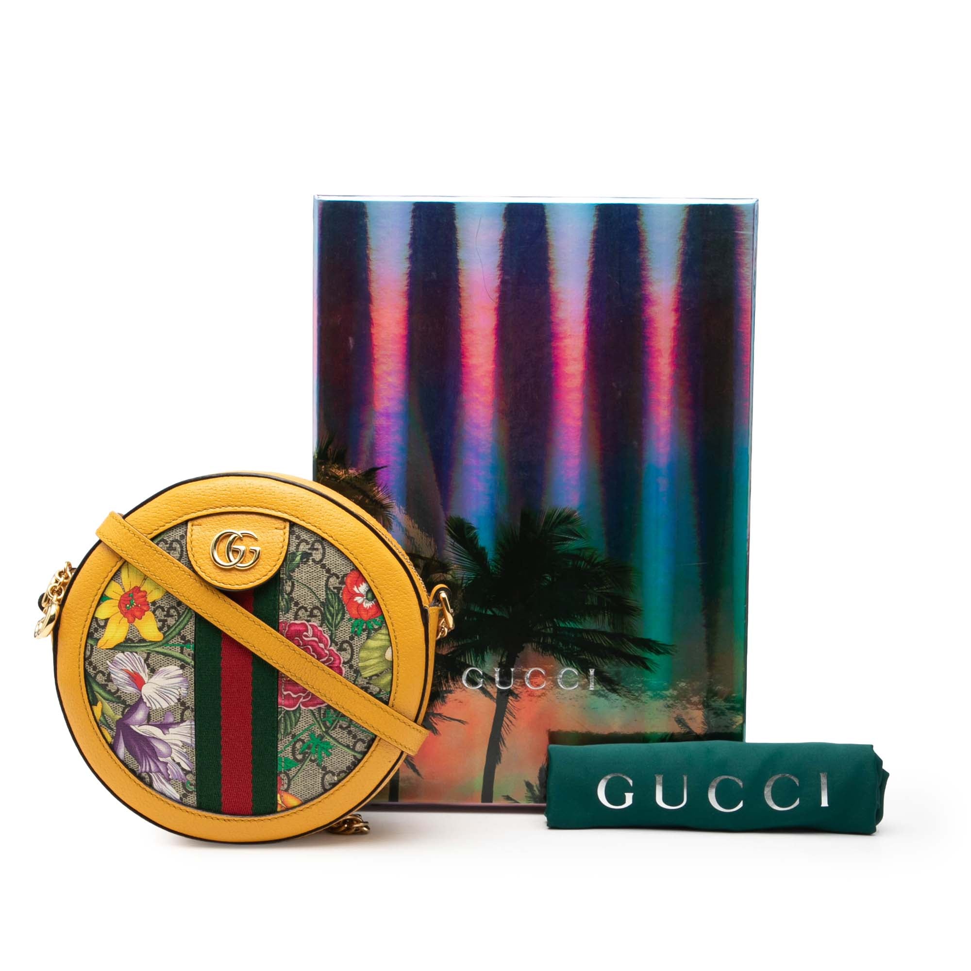 Mini GG Supreme Flora Ophidia Round Crossbody