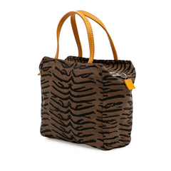 Zebra Print Canvas Handbag